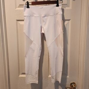 NWT White Mesh Work Out Leggings 90° by Reflex Medium